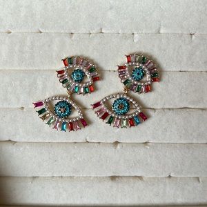 Earrings Eye fancy luxury jewelry cute stylish